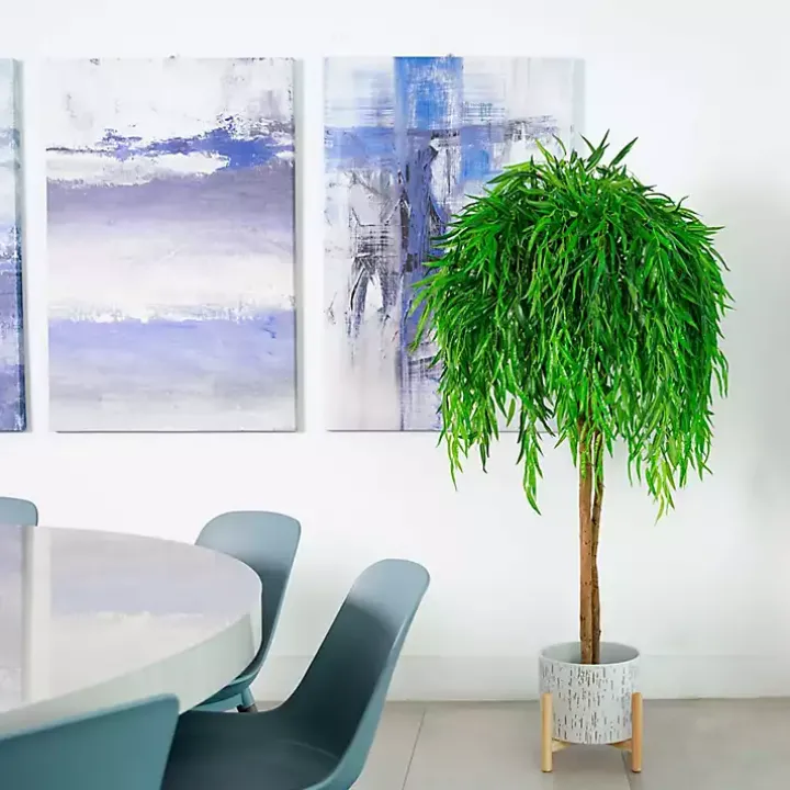 Real Touch Willow Tree in Black Planter, 5 ft.