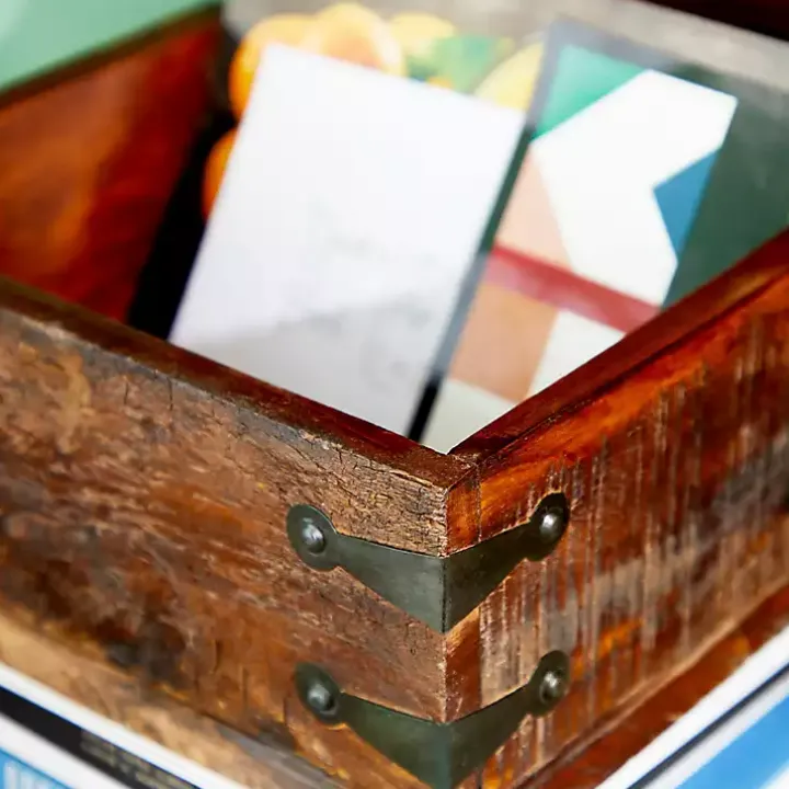 Reclaimed Wood Antique Box Set, Set of 3