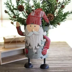 Recylced Iron Santa Canister