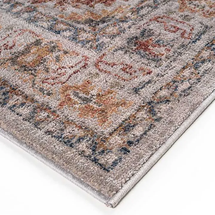 Red & Blue Vintage Medallion Area Rug, 5x7