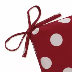 Red & White Polka Dot Outdoor Chair Cushion