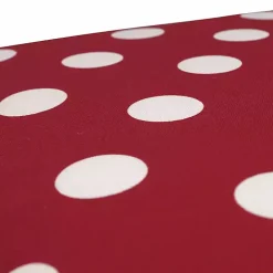 Red & White Polka Dot Tufted Outdoor Bench Cushion