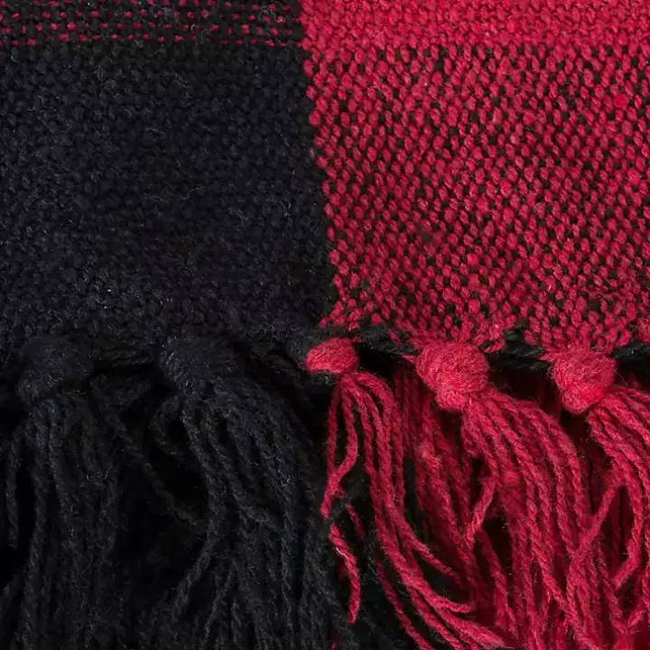 Red and Black Buffalo Check Throw