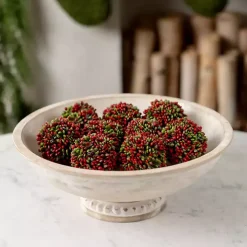 Red and Green Christmas Orb Bowl Filler