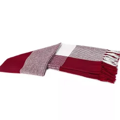 Red and White Plaid Organic Cotton Throw