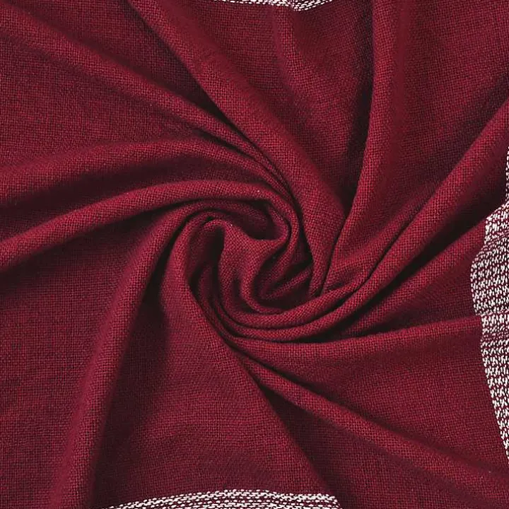 Red and White Plaid Organic Cotton Throw
