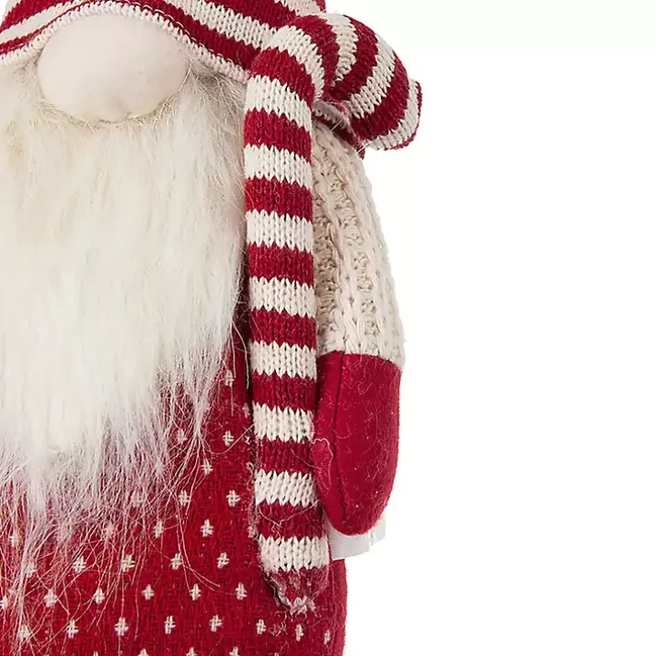 Red and White Plush Gnome Decoration