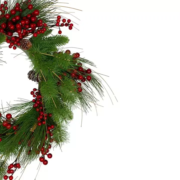 Red Berry and Pine Mix Wreath