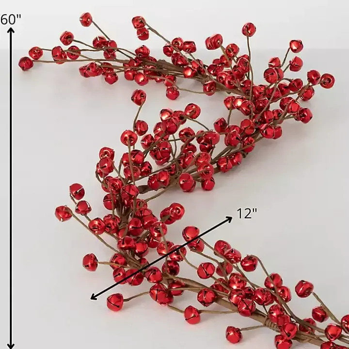 Red Jingle Bells Christmas Garland