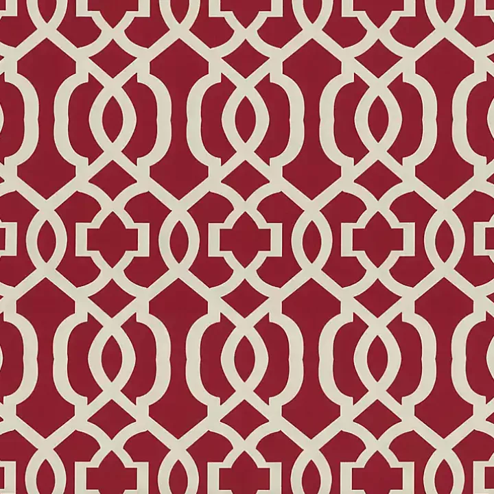 Red New Geometric Outdoor Chair Cushion
