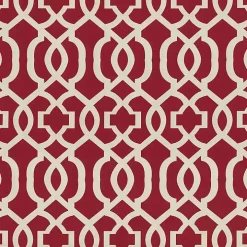 Red New Geometric Round Edge Outdoor Chair Cushion