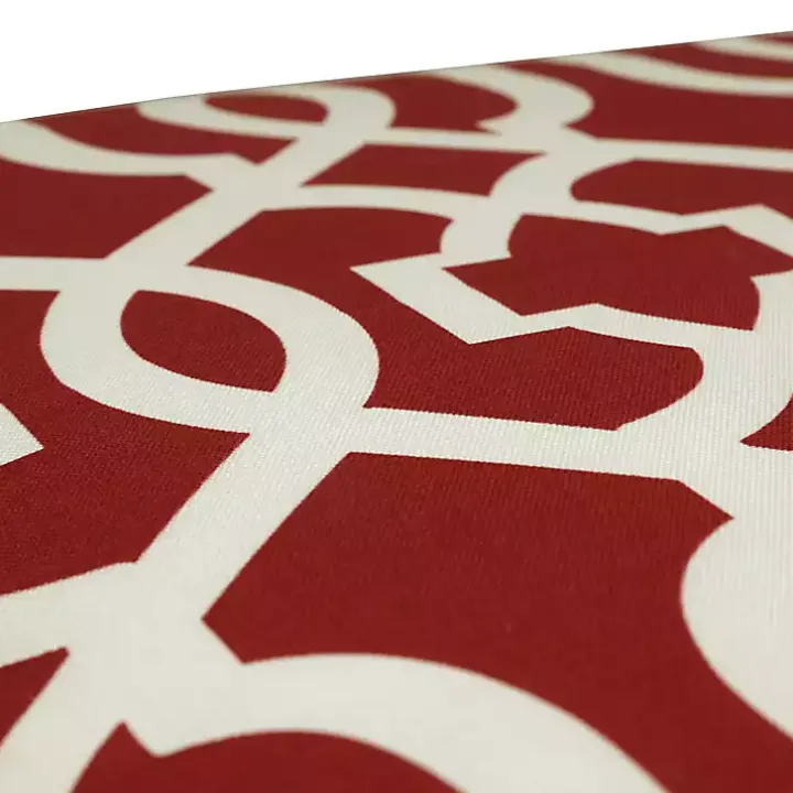 Red New Geometric Round Edge Outdoor Chair Cushion