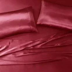 Red Satin King 2-pc. Pillow Case Set
