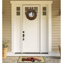 Red Truck Merry Christmas Tree Doormat