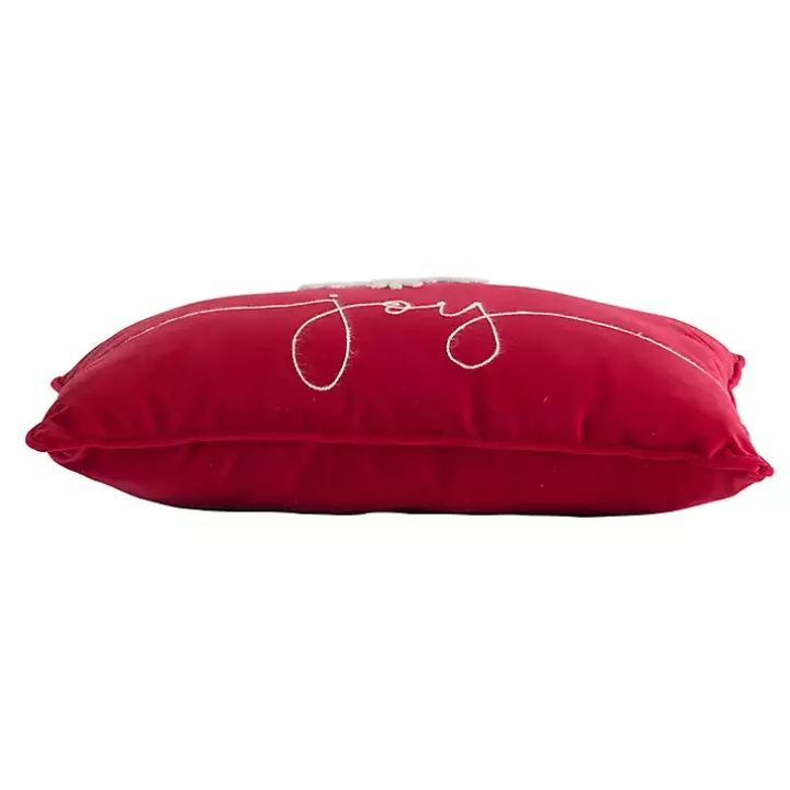 Red Velvet Joy Snowflake Lumbar Pillow