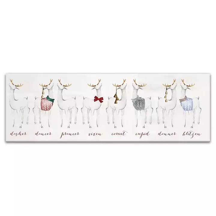 Reindeer Lineup Canvas Art Print