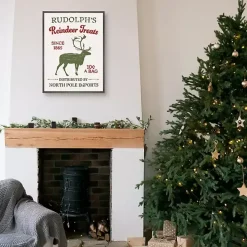 Reindeer Treats Framed Canvas Print