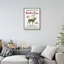 Reindeer Treats Framed Canvas Print