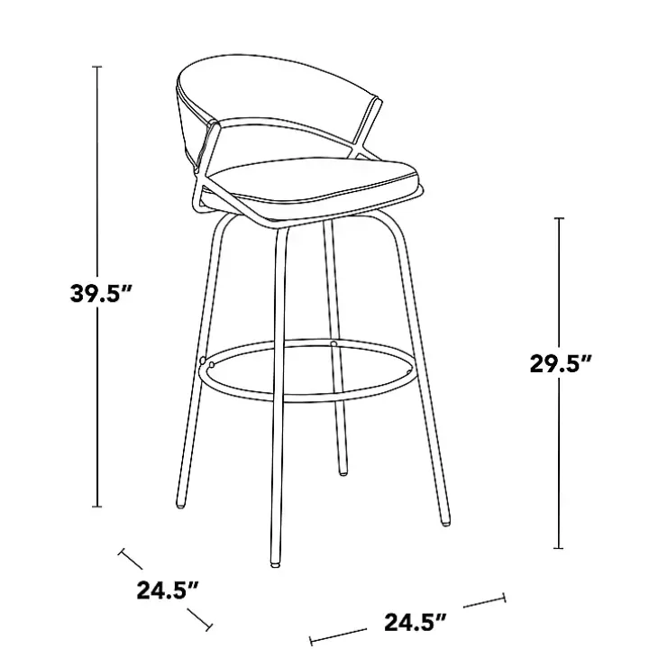 Remy White Swivel Bar Stools, Set of 2