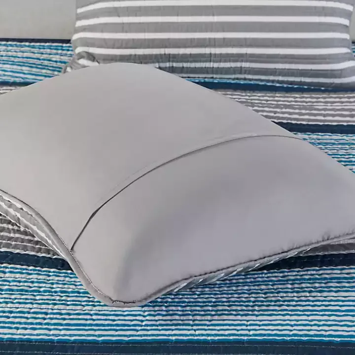 Reversible Stripes 4-pc. Twin/Twin XL Quilt Set