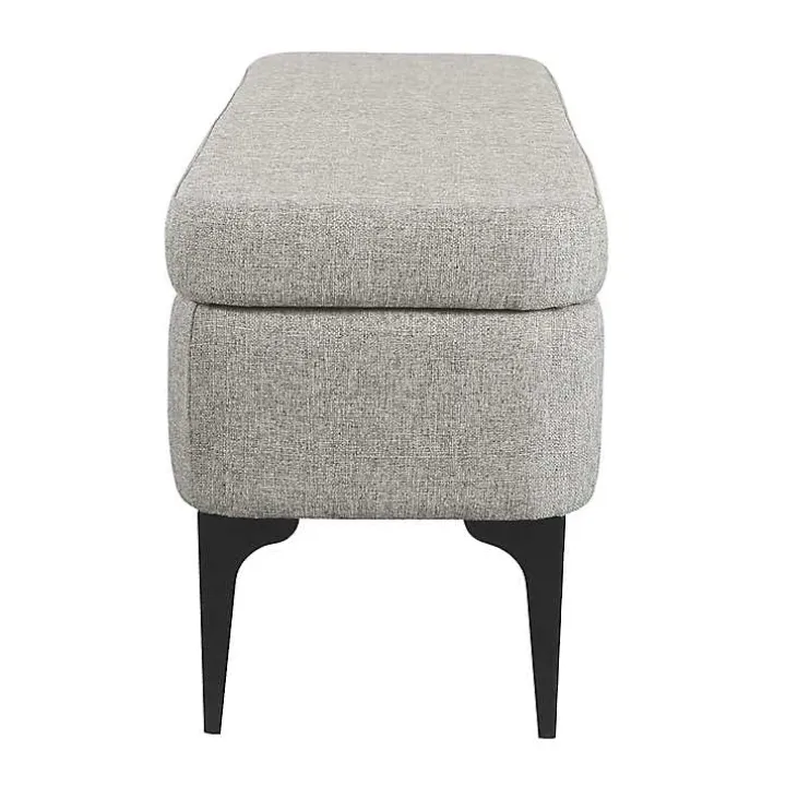 Ricardo Gray Woven Storage Bench