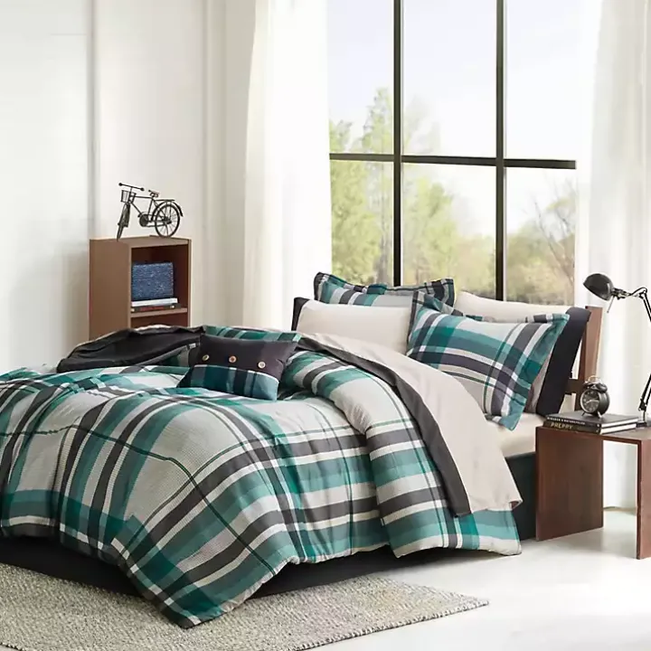 Roger Plaid 9-pc. Full Comforter Set