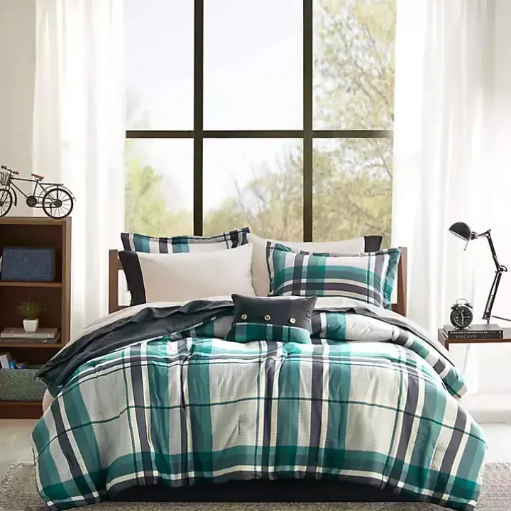 Roger Plaid 9-pc. Queen Comforter Set