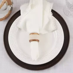 Rope Wrapped 4-pc. Napkin Ring Set