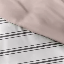 Rose Pink Echo Stripe 2-pc. Twin Duvet Cover Set