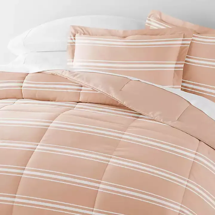 Rose Striped Reversible 2-pc. Twin Comforter Set