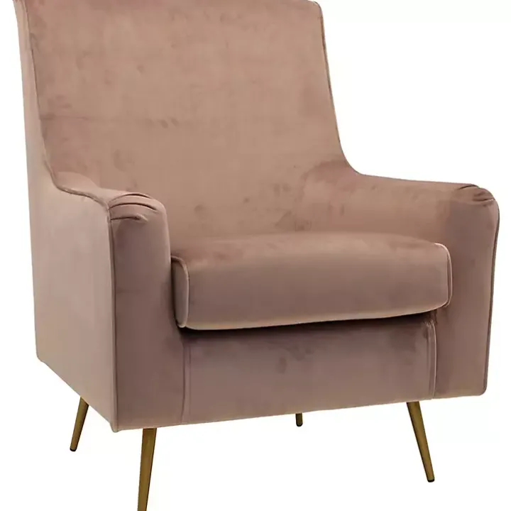 Rose Velvet Lana Accent Chair