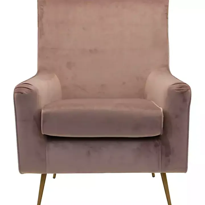 Rose Velvet Lana Accent Chair