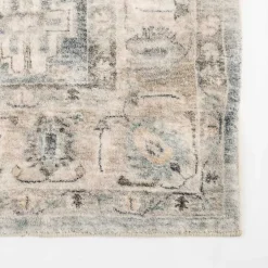 Rosette Dusty Aqua Area Rug, 7x9