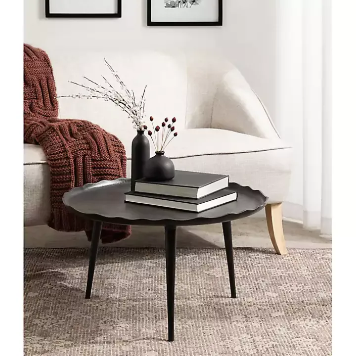 Round Black Alessia Coffee Table