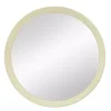 Round Cream Mango Wood Wall Mirror