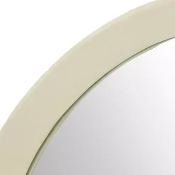 Round Cream Mango Wood Wall Mirror