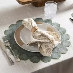 Round Eucalyptus Leaves Placemat