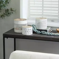Round Intricate Laser Cut Boxes, Set of 3