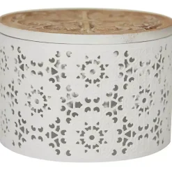 Round Intricate Laser Cut Boxes, Set of 3