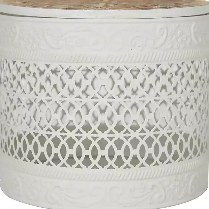 Round Intricate Laser Cut Boxes, Set of 3