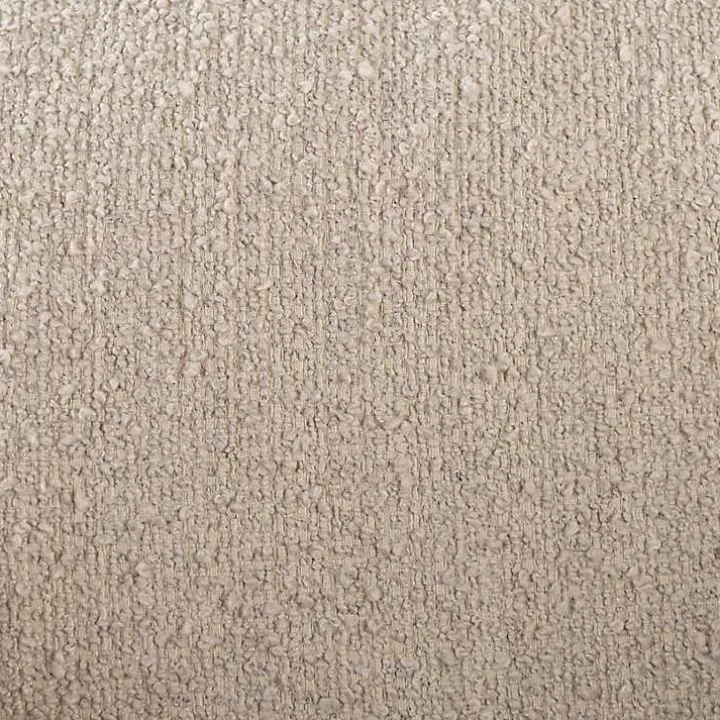 Round Sand Boucle Swivel Accent Chair