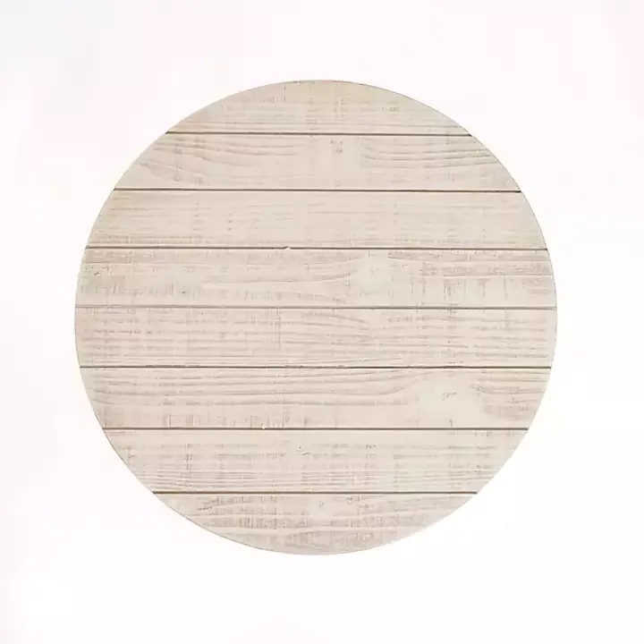 Round Savannah Wood and Metal C-Table