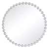 Round Silver Beaded Wall Mirror