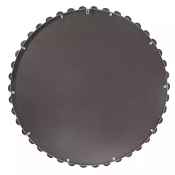Round Silver Beaded Wall Mirror