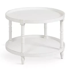 Round White Bellport Coffee Table