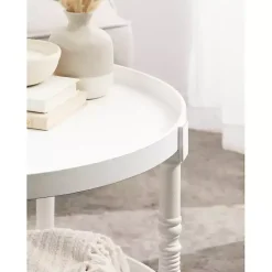 Round White Bellport Coffee Table