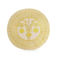 Round Yellow Sunshine Face Pillow