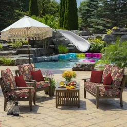 Ruby Tropical 2-pc. Outdoor Deep Seat Cushion