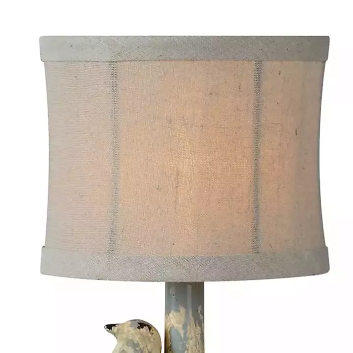 Rustic Blue June Bird Mini Table Lamps, Set of 2