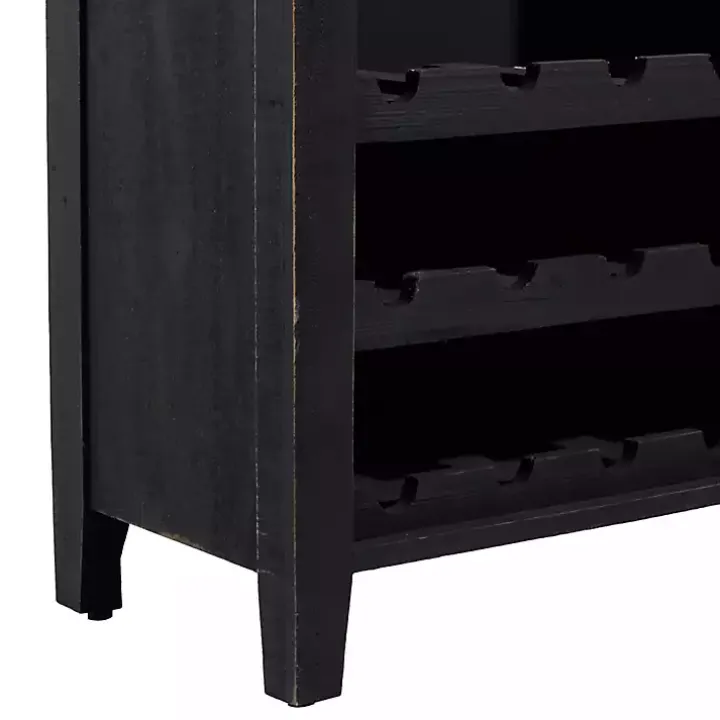 Rustic Galvanized Top Wine Cabinet